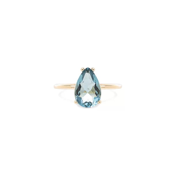 London Blue Crystal Teardrop Ring - Image 2