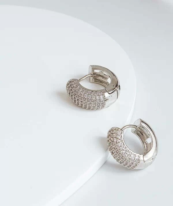 Medium Pavé Hoop Earrings