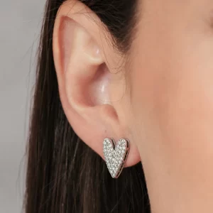 Pavé Heart Earrings