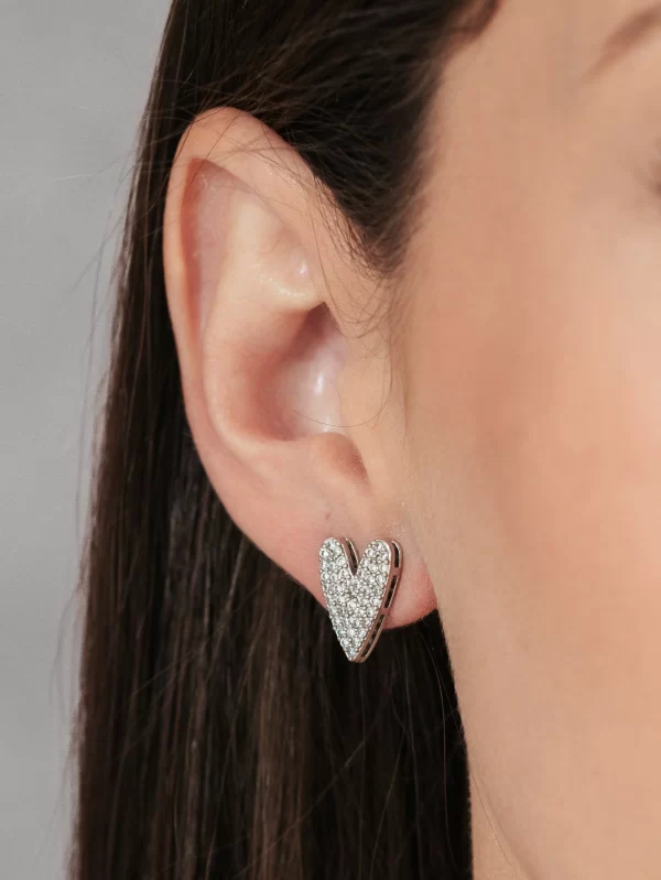 Pavé Heart Earrings