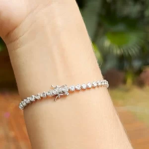 White Zirconia Riviera Bracelet