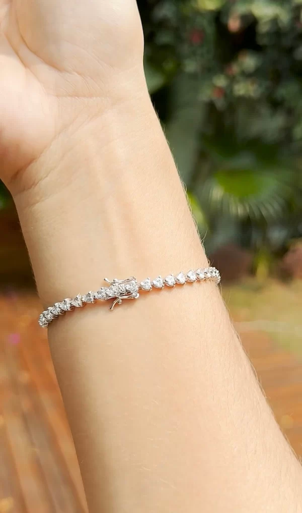 White Zirconia Riviera Bracelet