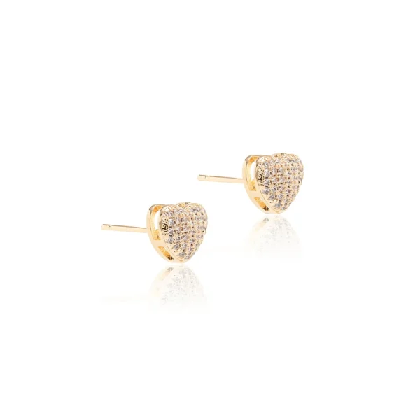 Mini White Zirconia Paved Heart Set - Image 3