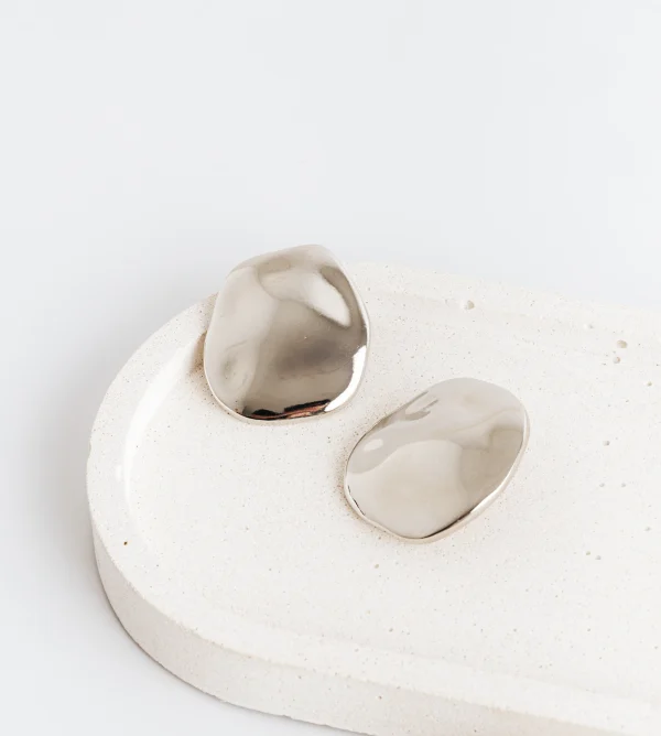 Organic Button Earrings