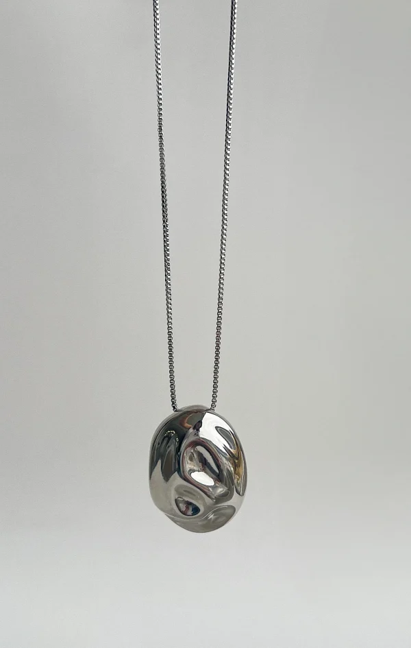 Oval Organic Pendant Necklace