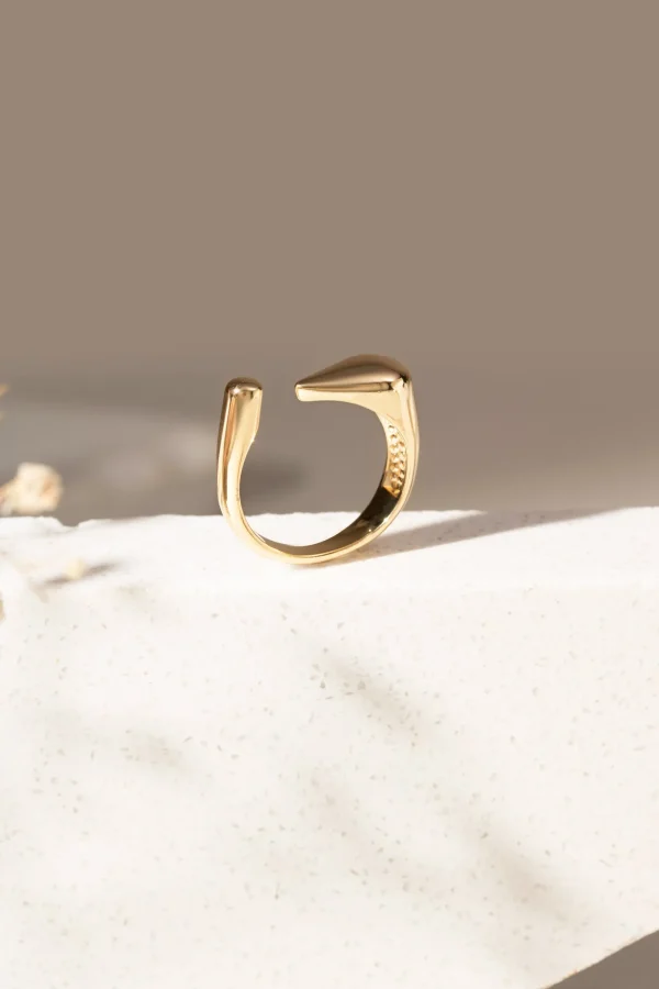 Polished Gold-Plated Minimalist Ring - Image 3