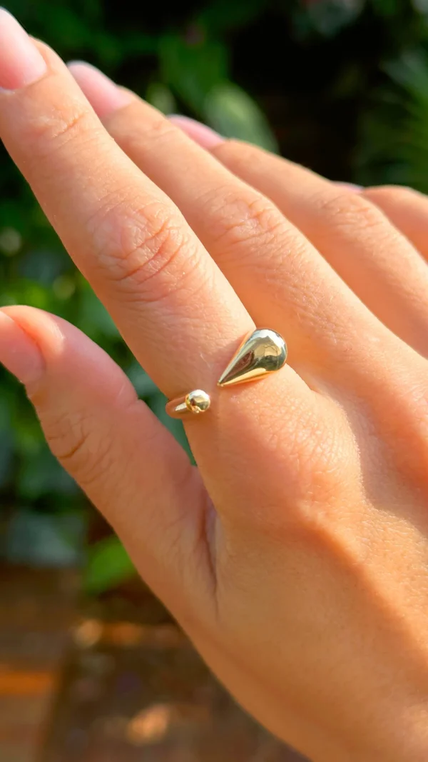 Polished Gold-Plated Minimalist Ring - Image 4