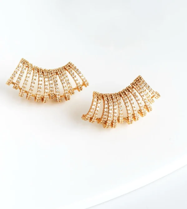 Twelve-Strand Pave Earrings