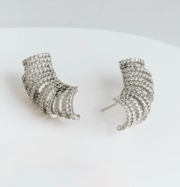 Twelve-Strand Pave Earrings