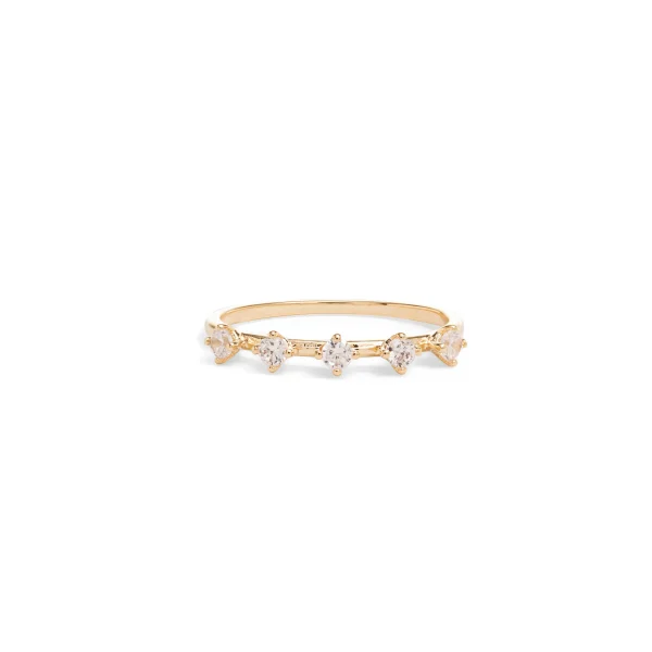 White Zirconia Crown Ring (5 Stones) - Image 2