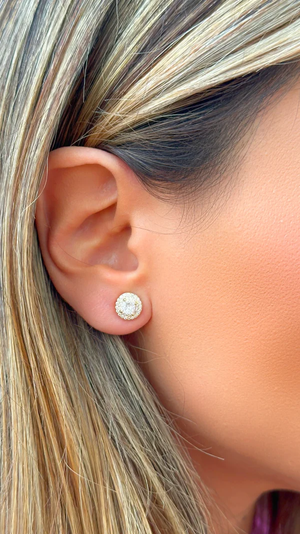 White Zirconia Round Paved Set - Image 5
