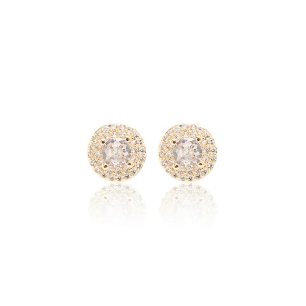 White Zirconia Round Paved Set - Image 2